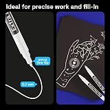 ARTISTRO 5 White Acrylic Paint Pens Extra Fine Tip Set of 5 view 4