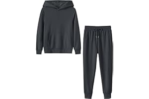MoFiz Girls Tracksuit Sweatsuits Set 2 Piece Outfits Long Sleeve Pullover Hoodie and Zip Up Hoodies Winter Lounge Sets