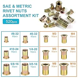 Trivd Frol Rivet Nut Tool Kit, 520pcs SAE & Metric