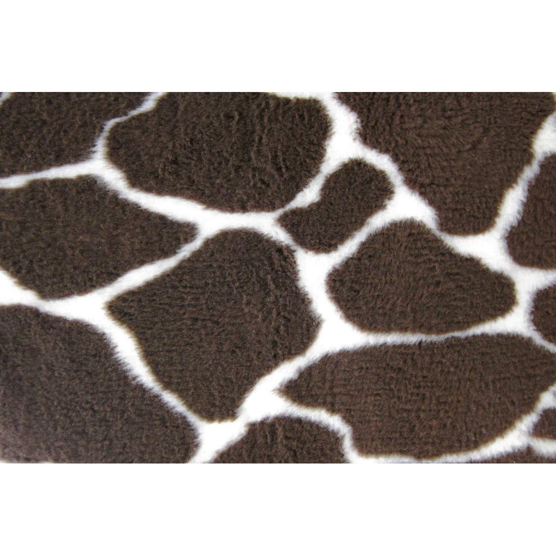 Petlife Non-Slip Vetbed for Dog/ Cat, Giraffe Print, Brown with Cream, 54 x 30-inch