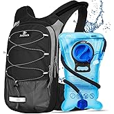 Zounich Hydration Backpack, Breathable Running Backpack with 3L Water Bladder, Large Capacity Hiking Rucksack Outdoors Hydration Bag Pack Perfect for Cycling Camping Fitness Climbing Fits Men & Women