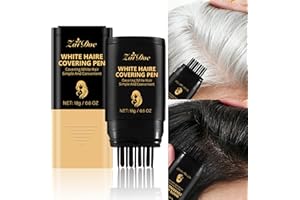 ZAIDOC White Hair Covering Pen, Hair Root Touch Up Stick, Gray Hair Concealer with Olive Oil, Water-Resistant & Quick-Dry, Hair Color Makeup, Lasting Portable, Black