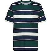 Tommy Hilfiger Boys Short Sleeve Striped Crew Neck T-Shirt, Soft, Comfortable, Relaxed Fit