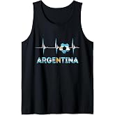 Argentinian Pride Heartbeat EKG Pulse Sun of May Argentina Sleeveless Tank Top