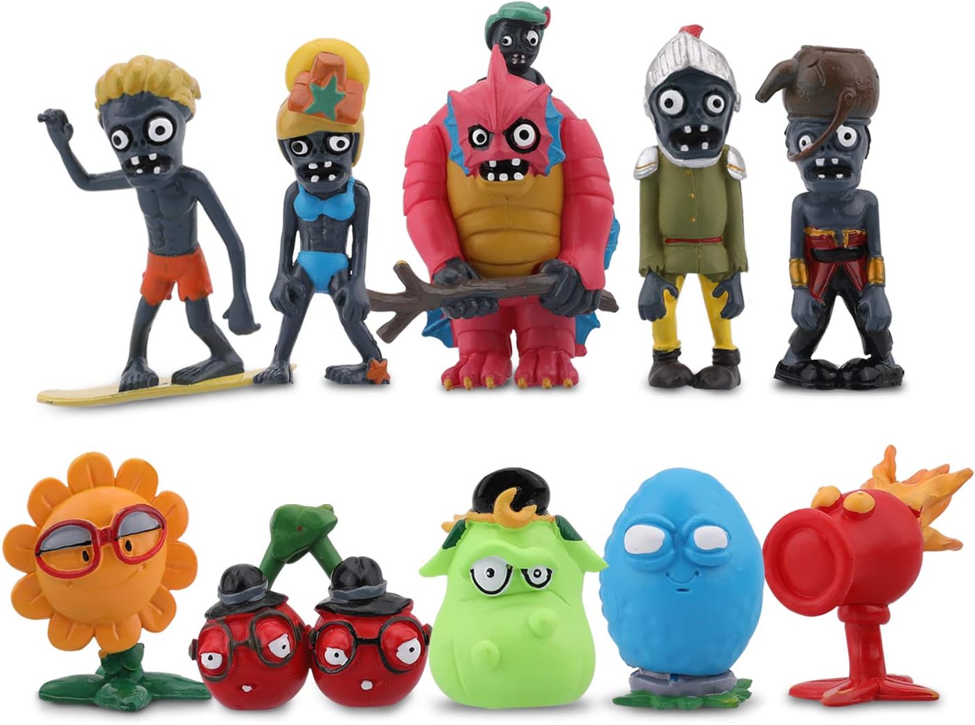 Pvz Plush Maikerry 20 Piece PVZ Figure Toys Set, Mini PVC Giant Zombies Toys Great Gifts For Kids And Fansbirthday And Party Plants Vs Zombies-410541