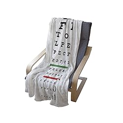 Ambesonne Eye Chart Throw Blanket, Illustration of
