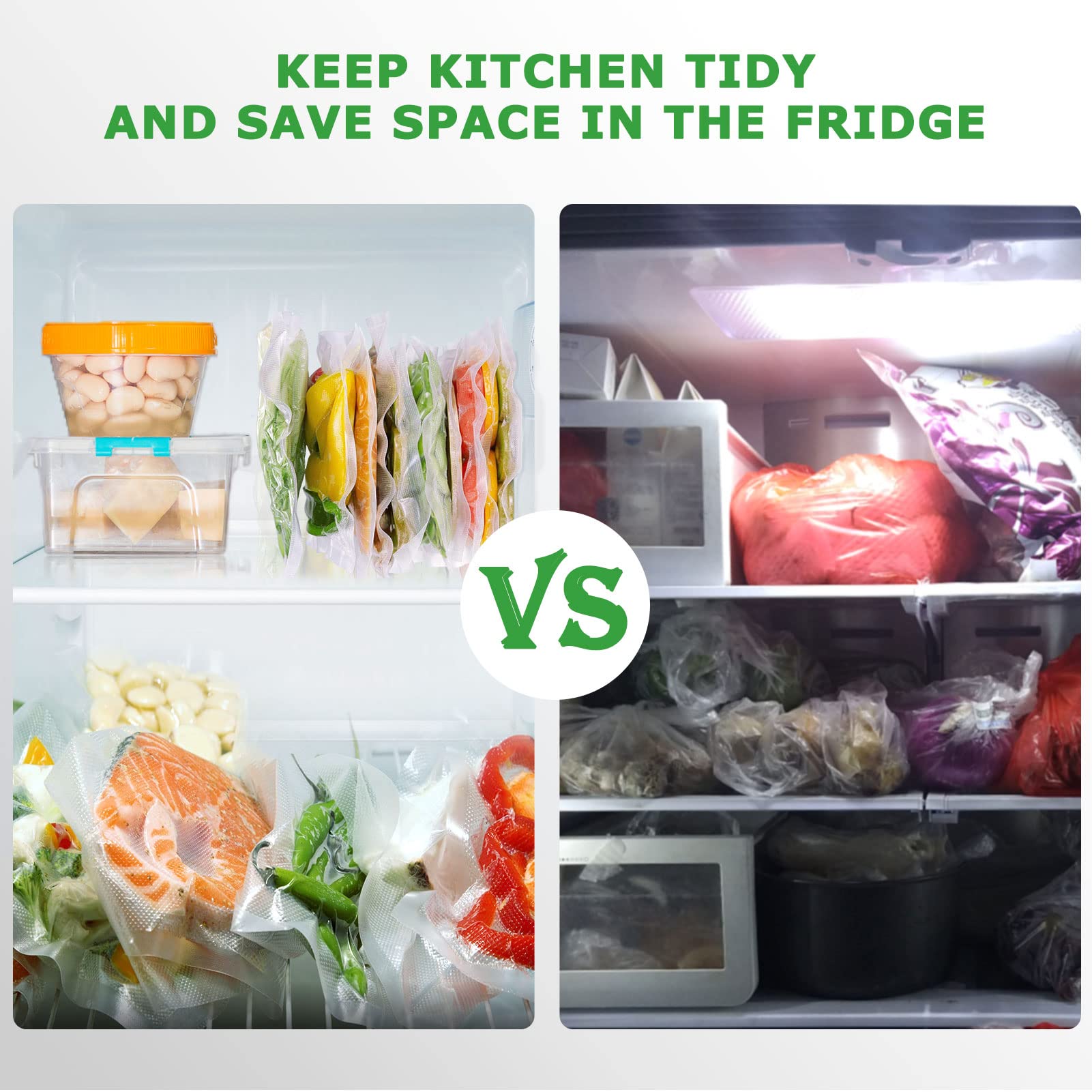 Anysea Vakuumierbeutel Vakuumierfolie Vakuumbeutel Lebensmittel Vakumierfolienrollen: Sous Vide Beutel Folienrollen für Folienschweißgerät Vakuumierer, BPA frei 15x1/20x2/28x3/300cm 6 Rollen Folien 7