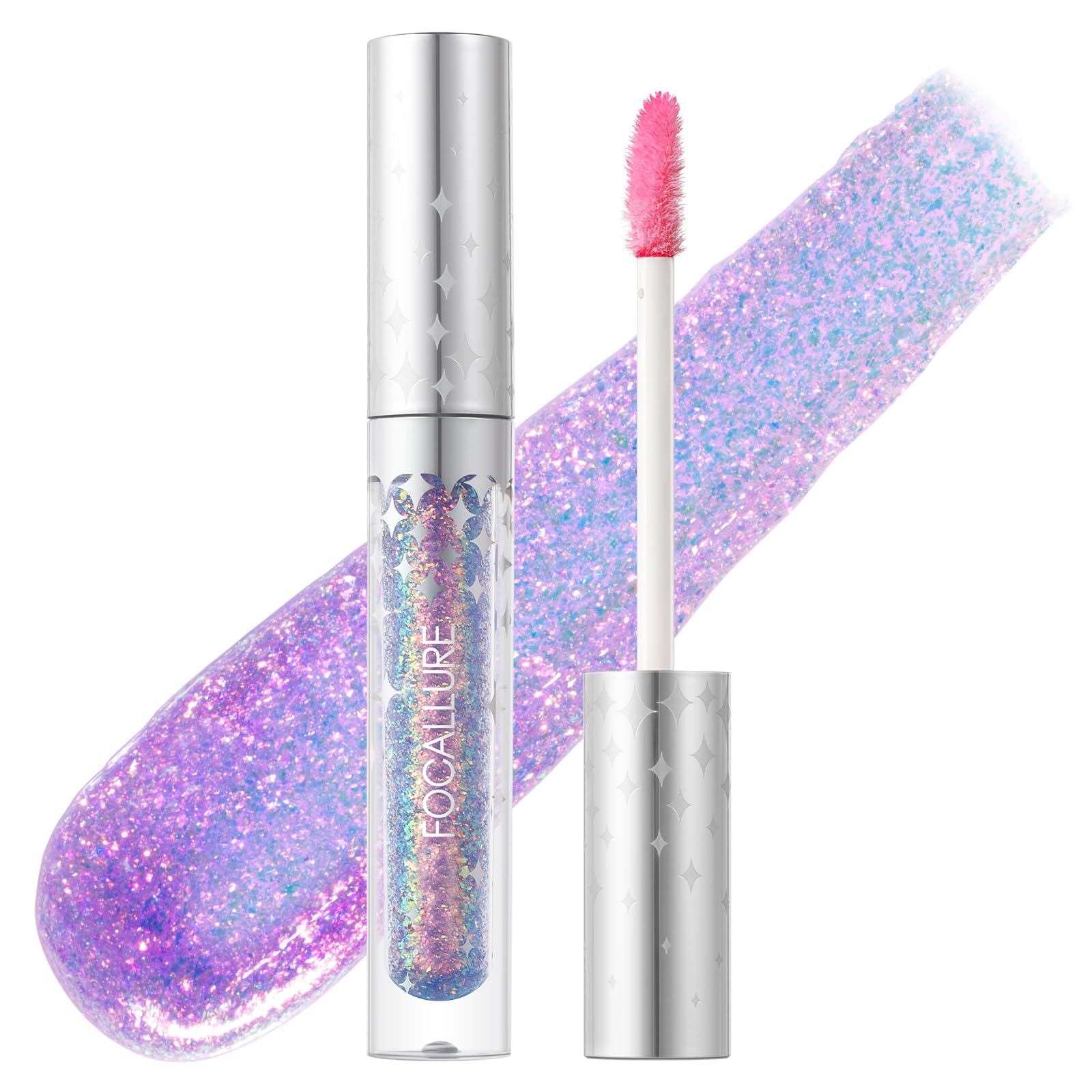 FOCALLURE Glitter Liquid Lipstick,Hydrating,Moisturizing Lip Gloss for Women,Sparkly Shimmer Lip Makeup,Long Lasting,Lightweight Formula for Lip Color and Shine,Last Match