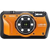 Ricoh WG-6 Webcam Orange Waterproof Camera 20MP Higher Resolution Images 3-Inch LCD Waterproof 20m Shockproof 2.1m Underwater