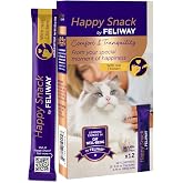 Happy Snack by FELIWAY&reg;, Delicious, Lickable, Squeezable Pur&eacute;e Cat Treats for a Daily Calming Routine, Made with Real Chicken, 12 Pack (0.5oz Tubes)