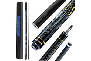 KONLLEN Carbon Fiber Pool Cue Stick 58-inch Professional Pool Sticks for Adults Full Carbon Technology Low Deflection Pool Cu