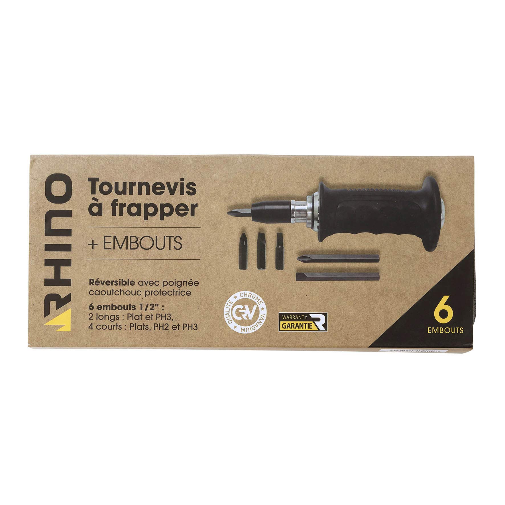 Rhino 15412 Screwdriver 1/2 Inch Reversible NC