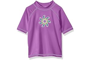 Kanu Surf Jade Rash Guard for Girls' UPF 50+ Sun Protection Short Sleeve Girls' Swim Shirt