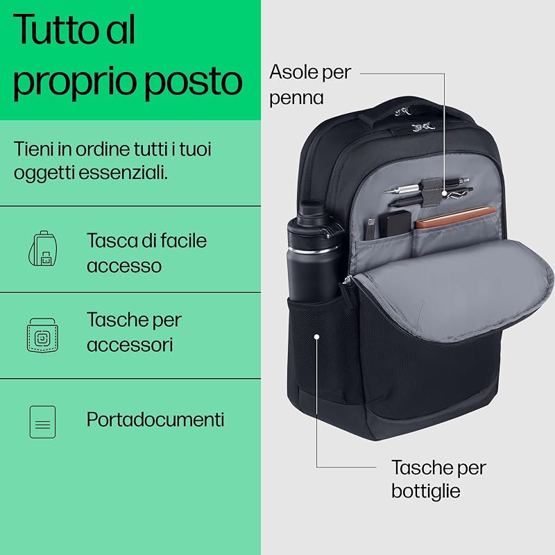 Everyday 16 Odyssey, Zaino per Notebook fino a 16", Materiale Riciclato, Scomparto Dedicato per Computer e Tablet, Tasche Interne Imbottite, Due Tasche Laterali, Impermeabile, Odyssey Gray