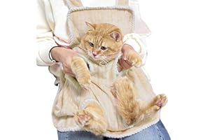 Pet Carrier Cat Apron - Breathable Adjustable,Cat Accompany Carrier Apron,for Grooming Nail Trimming Photography Bonding Wome