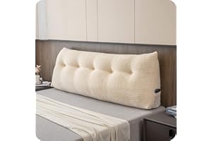 ZOEMO Large Bolster Triangular Headboard Wedge Backrest Positioning Support Bed Rest Reading Pillows Headboard Wedge Pillows for Day Bed with Removable Cover