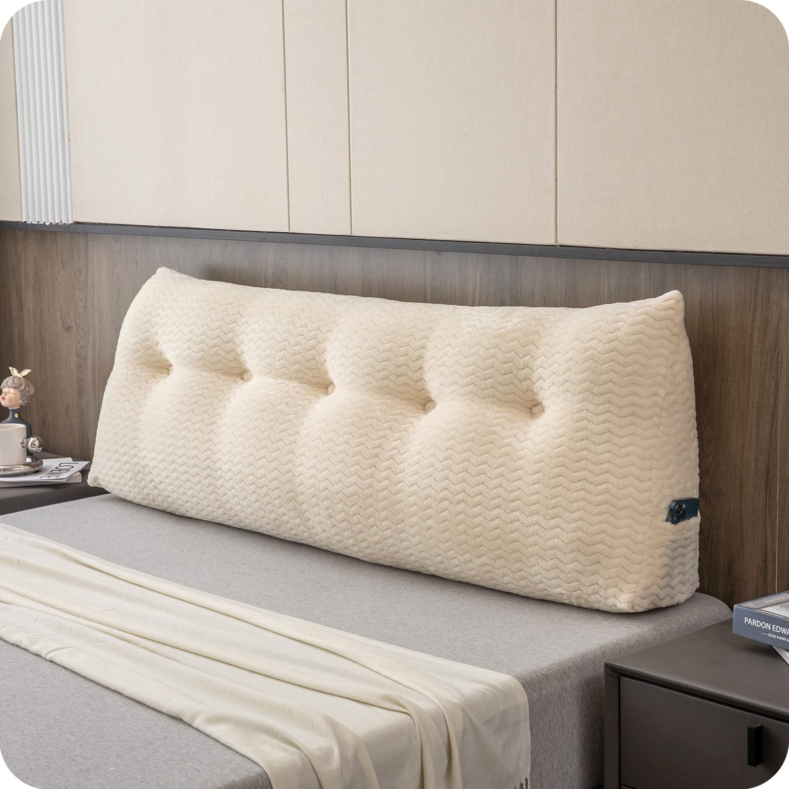 ZOEMO Large Bolster Triangular Headboard Wedge