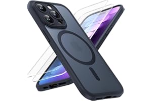 TOCOL 3 in 1 Magnetic for iPhone 15 Pro Max Case, Upgraded [Full Camera Protection], [Compatible with MagSafe] [15FT Drop Pro