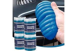vioview 4 Pack Car Cleaning Gel, Blue Car Cleaning Putty, Universal Auto Detailing Tools Car Slime Dust Cleaning Gel for Car Interior, Air Vent, Dashboard, Keyboard 28 OZ (Blue)
