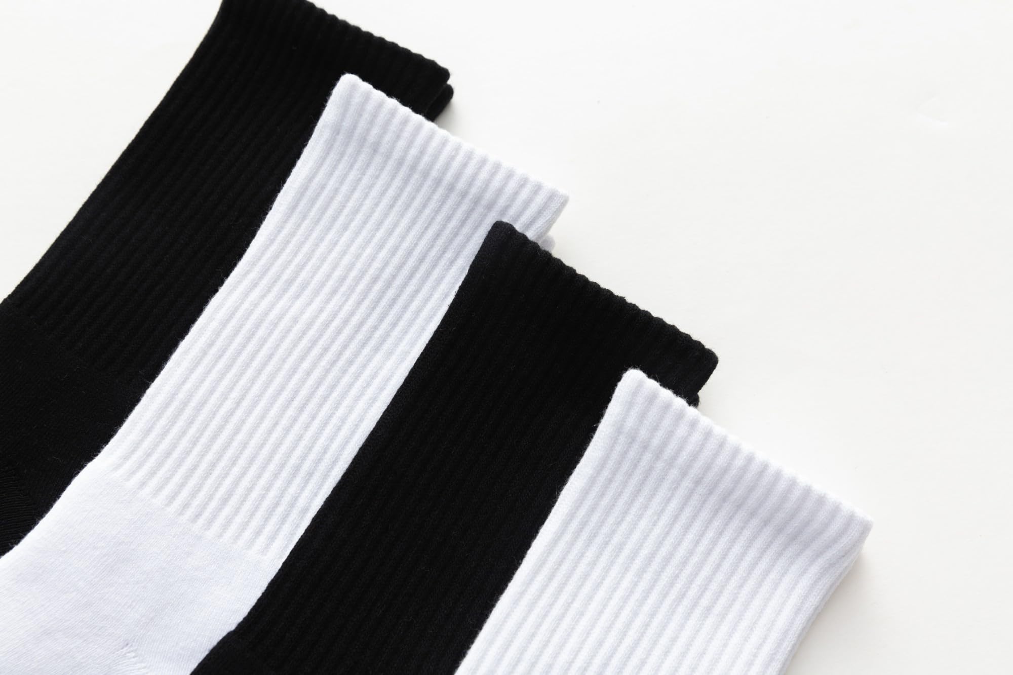 Irisbear Womens Crew Socks Casual Athletic Gym LightWeight Thin Cotton Socks 5 Pairs