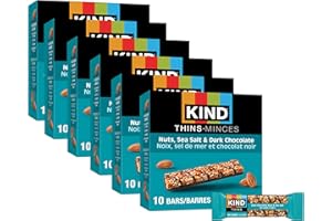 KIND THINS Nuts Sea Salt & Dark Chocolate, Gluten Free Bars, 21g Bar (60 Count)