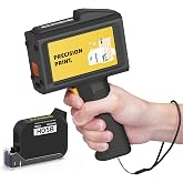 Handheld Inkjet Printer H50 0.5-Inch Print Height with Fast Dry Ink (Black) | Weighs Only 390g for Batch Code Date Lot Number Print on Plastic Carton Wood Metal Glass Aluminum