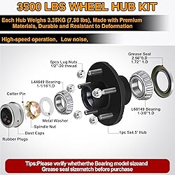 Hitchvoyager 1 Set Trailer Hub kit 5 Bolt