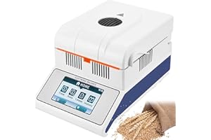Digital Touch Screen Fast Lab Moisture Analyzer Tester Halogen Moisture Meter,50/100gCapacity,0.005g Accuracy,0.02% Readabili