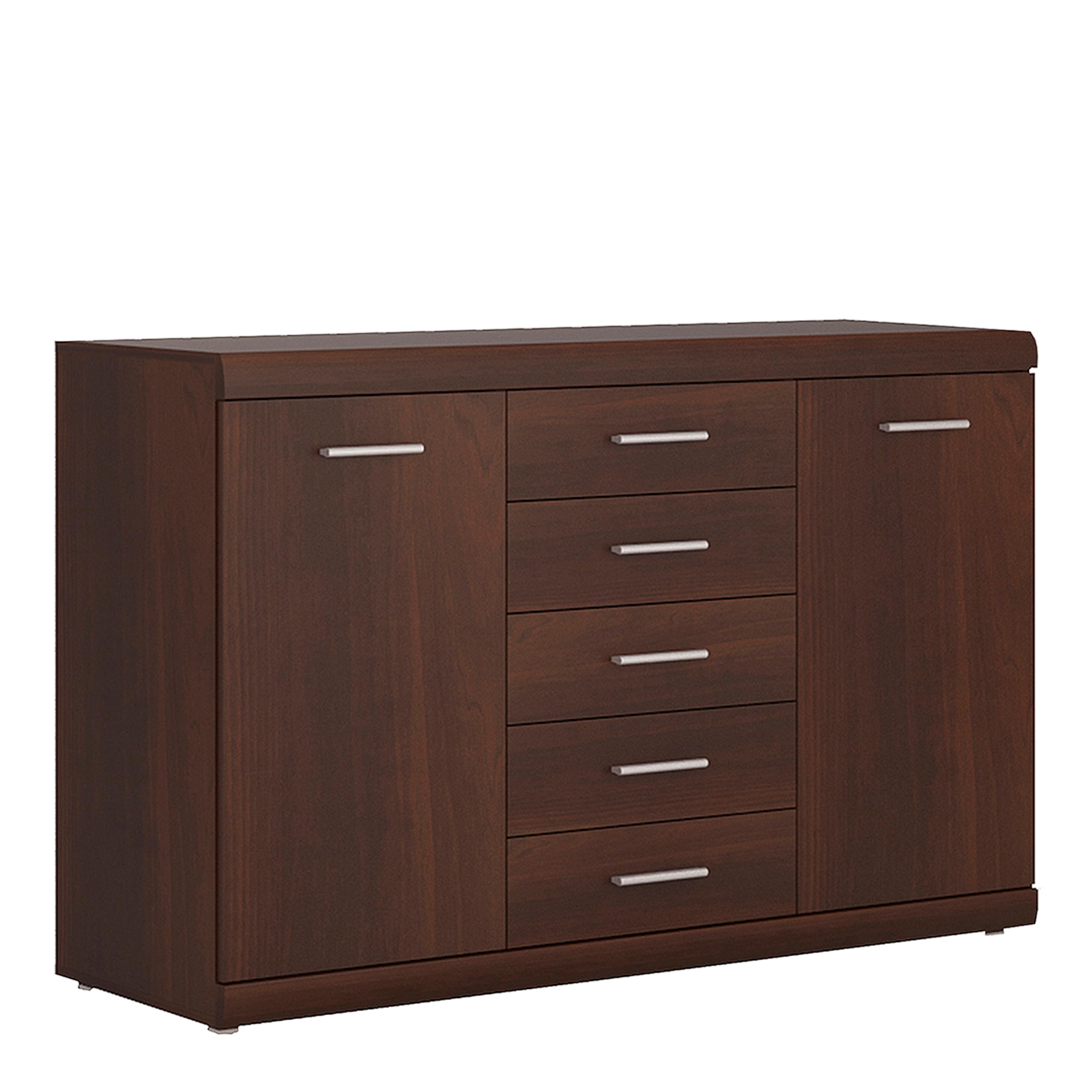 Furniture To Go 2 Door 5 Drawer Sideboard, Dark Mahogany