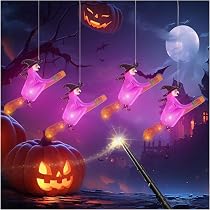 Halloween Black Witch Hats Bulk 12 Pcs With Hanging Rope, Outdoor...