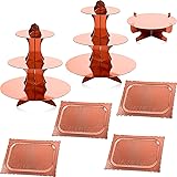 Zopeal 7 Pieces Cake Stand Set 3-Tier Cardboard