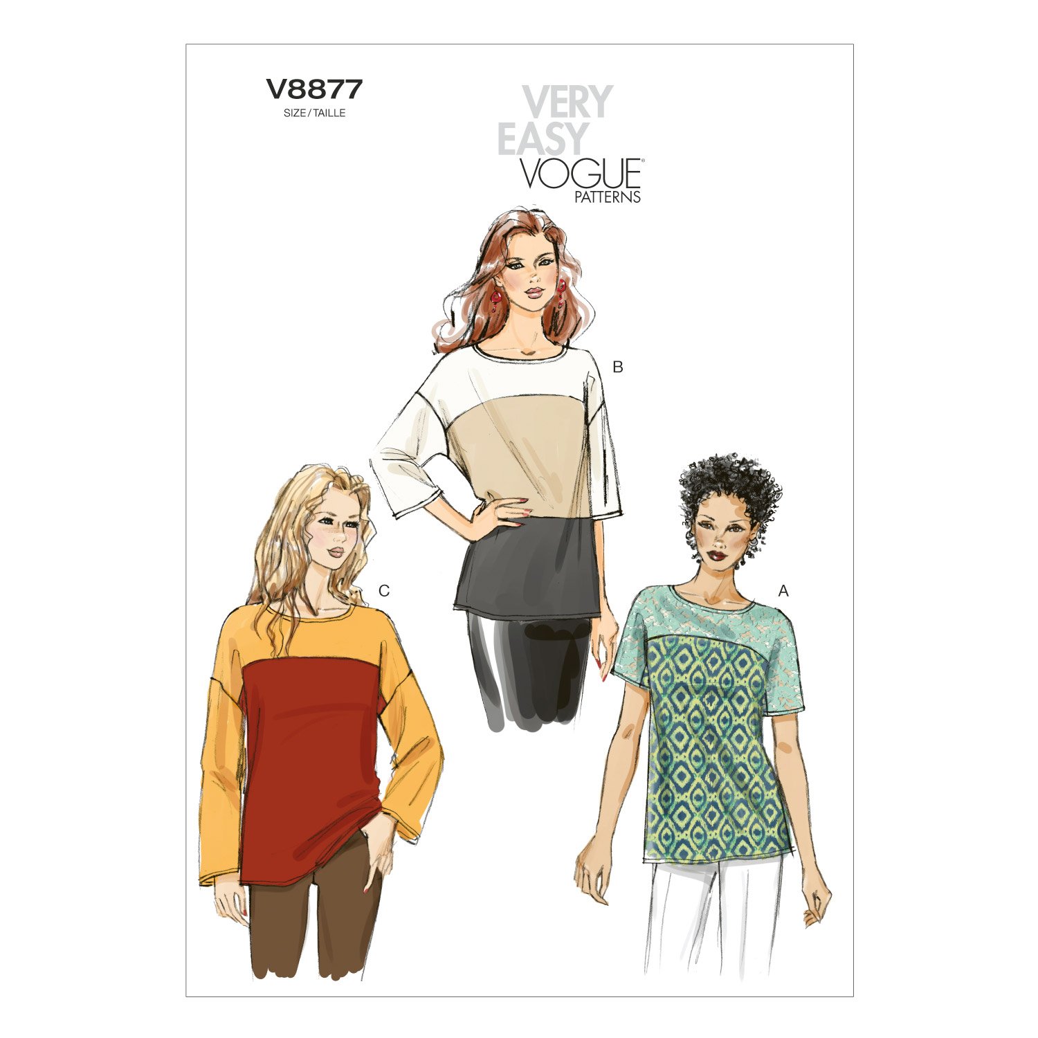 Vogue Patterns V8877 Size ZZ Large/Extra-Large/XXL Misses' Top