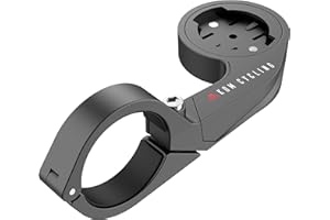 KOM Cycling Garmin Bike Mount with Carbon Finish from Garmin Edge Mount Designed for Garmin Edge 530 and Other Garmin Models (Aero - Black)