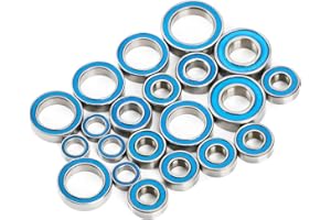 SUNJOYCO 21PCS RC Bearing Kit, Steel Sealed Ball Bearings for 1/10 Traxxas Slash Stampede 4x4 4WD VXL RC Crawler