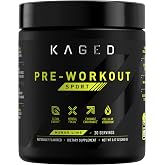Kaged Sport Pre Workout Powder for Men &amp; Women, Mango Lime, Sport Certified, 188mg Caffeine, Nitric Oxide Supplement, Beta Alanine for Energy, Weightlifting, Cardio Endurance &amp; Strength, 20 Servings