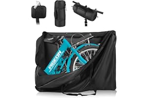 SRIMMIT Bike Travel Bag,Heavy Duty 840D Transport Bicycle Storage Carry Bag with Strong Webbing,Portable Folding Cycling and Bicycle Bags Bike Suitcase Waterproof for Airplane Shipping