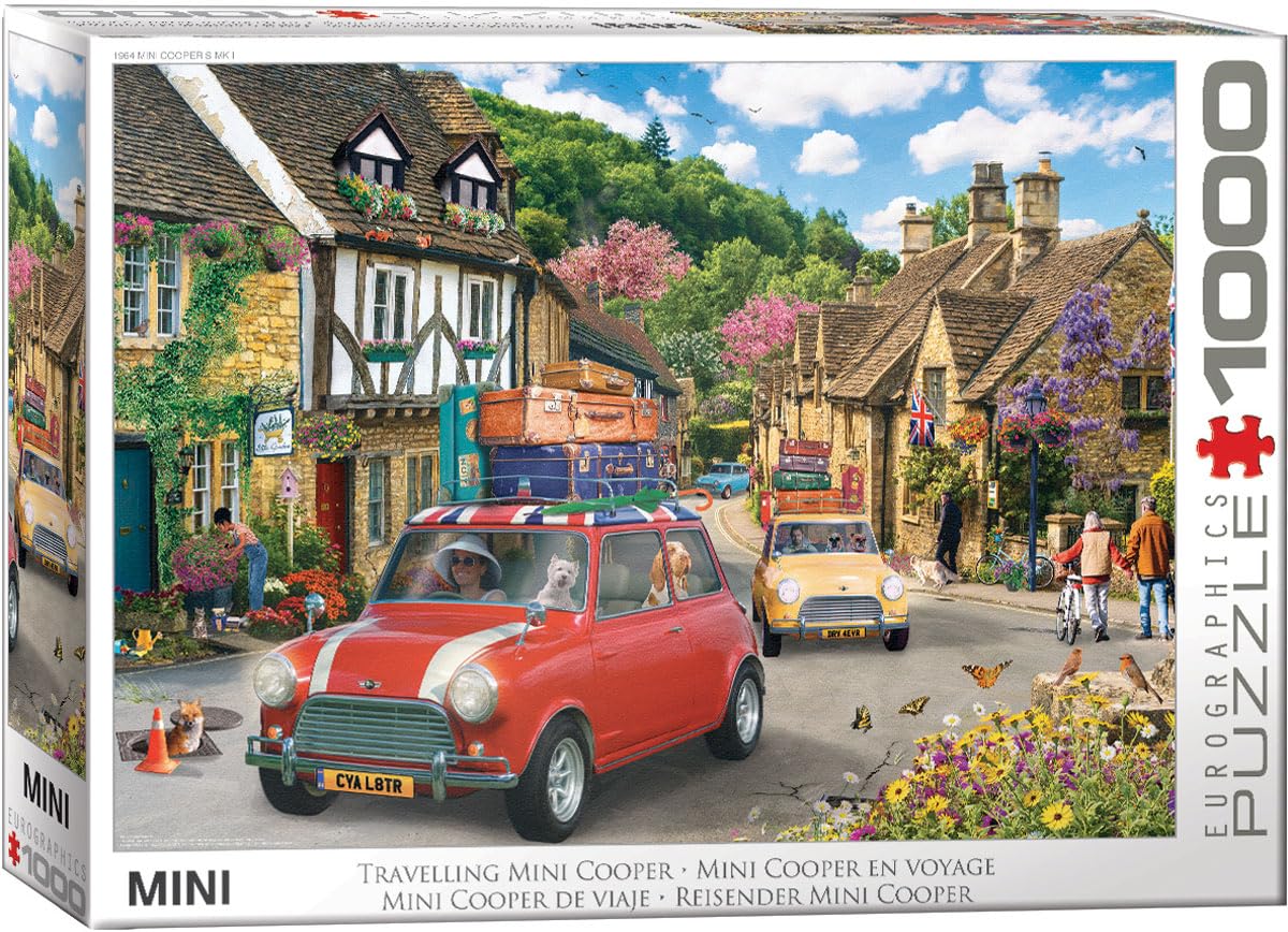 Mini Cooper 1000pc jigsaw puzzle by Eurographics. Licensed