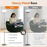 INMOZATA Mother and Child Lamp 175cm Uplighter Floor Lamp White view 4