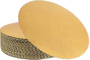 YunKo Cake Boards 10 Inch Round, Gold Cake Cardboard Rounds Cakes Base Circles Bases Para Pasteles, 30 Pack