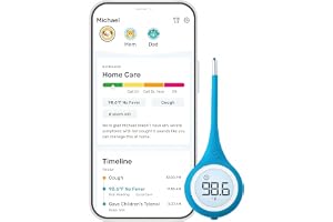 Kinsa Smart,Fever, Digital Medical Baby, Kid and Adult Termometro - Accurate, Fast, FDA Cleared Thermometer for Oral, Armpit