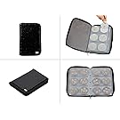 Bundle Monster Nail Art Stamping Plates Zippered Cosmetic Synthetic Leather Storage Case Organizer Holder - CROCODILE BLACK