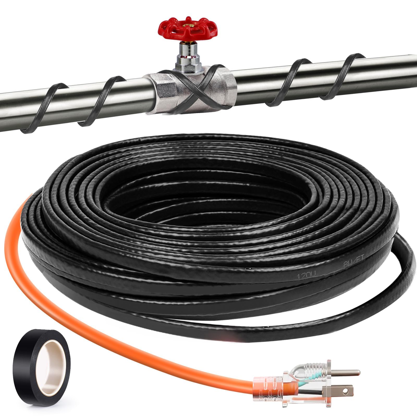 Photo 1 of **UNTESTED**
4FT?3FT-200FT? Pipe Heating Cable for Pipe Freeze Protection, Heat Cable for Water Pipes(Metal and Plastic), Pipe Heat Tape Keeps Water Flowing at -40°F 5w/ft, 120V Plumbing fixture