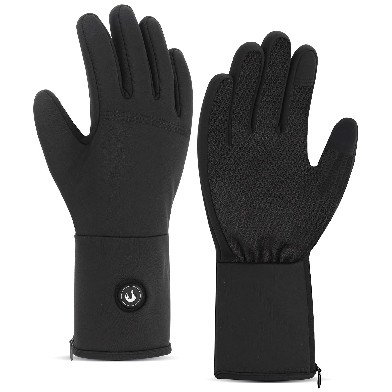View 1 of ***MISSING 1 OF THE CHARGING BATTERY PACKS*** CUEHEAT Heated Glove Liners, 7.4V Rechargeable Battery Electric Heating Thin Gloves, Winter Hand Warmer (CH02, Large)
