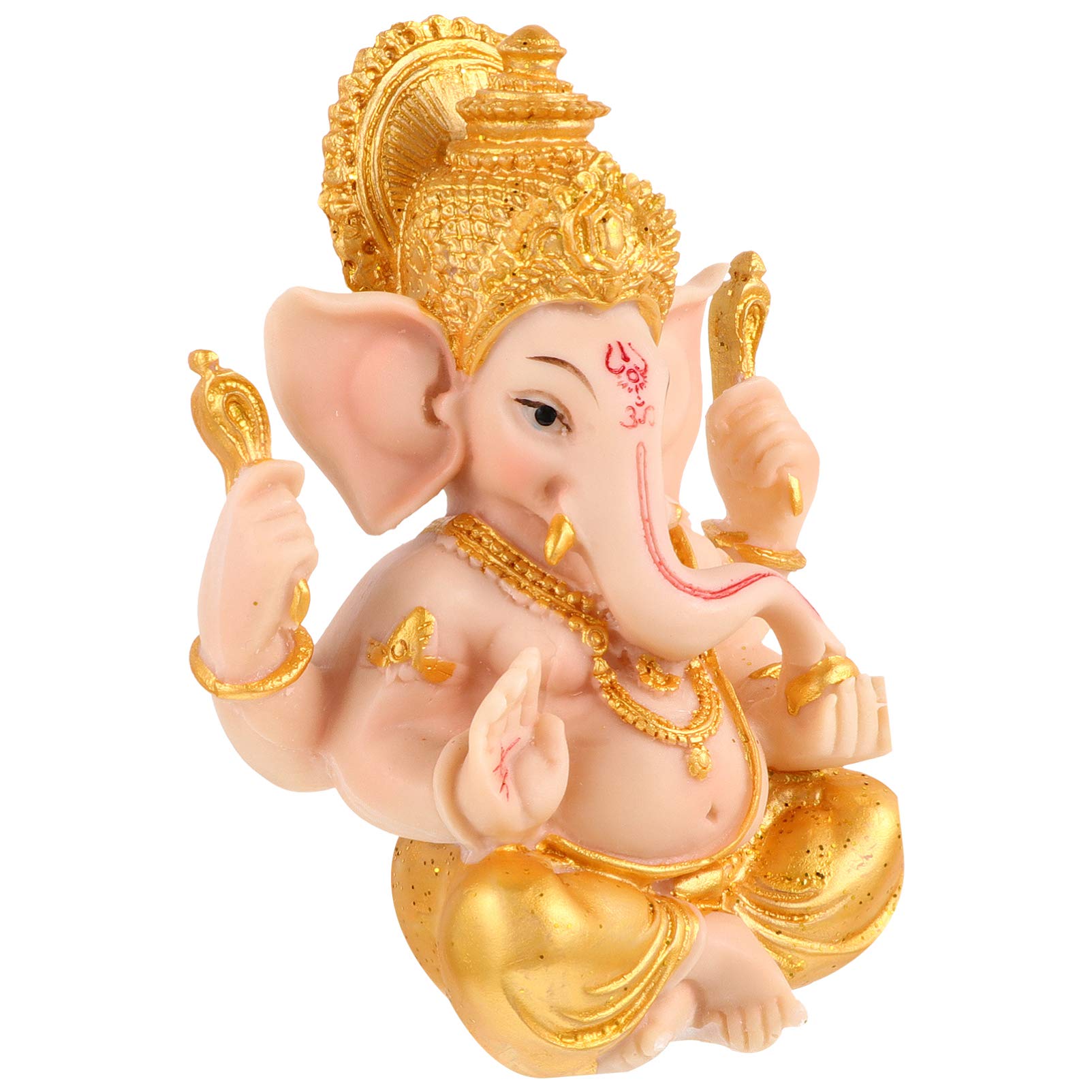 Happyyami Lord Elephant Buddha Statue Golden Elephant Statues The Blessing of Lord Buddha Sculpture Lucky