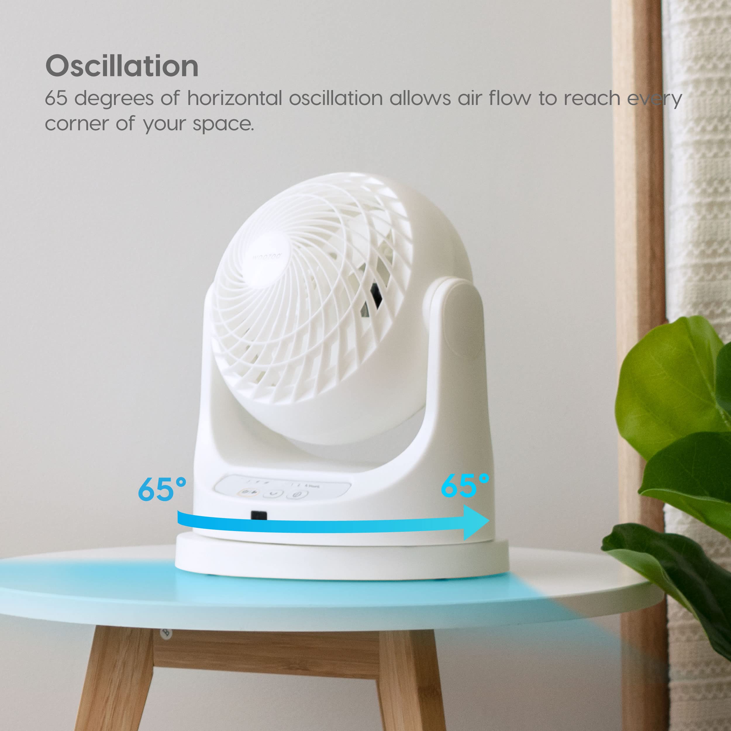 IRIS USA WOOZOO Oscillating Fan, Vortex Fan, Remote Equipped 3-in-1 Fan w/ Timer/ Multi Oscillation/ Air Circulator/ 3 Speed Settings, 46ft Max Air Distance, Medium, Black