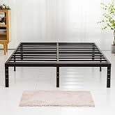Wulanos Full Size Bed Frame, Heavy Duty Metal Frames with Steel Slats Support, No Box Spring Needed, 14 Inch High Metal Platform Bed Frames with Storage, Non-Slip and Noise-Free