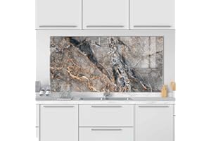 ROGGMARD Tempered Glass Kitchen Backsplash, Stove Back Top Cover, Splashback Tile, Kitchen Sink Cover Splash Guard, Home Wall Decor (31.5x15.5’’)
