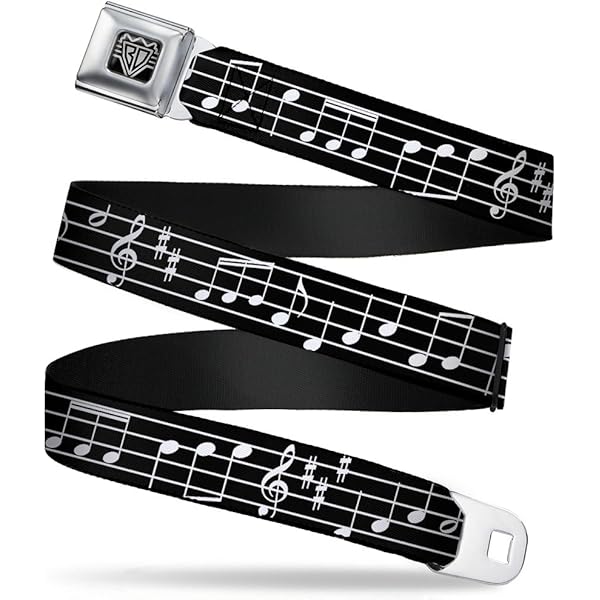 BD Wings Logo CLOSE-UP Black/Silver Seatbelt Belt - Stars & Stripes2 B