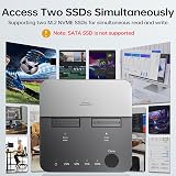 SSK Dual NVMe SSD Cloner 20Gbps USB3.2 Gen 2x2 M.2 Duplicator Docking Station view 3