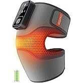 IKEEPFIT Cordless Knee Massager with Heat Vibration for Pain Relief, MAXwarm 4.0[2026 Upgraded] - Electric Heated Knee Brace with 5 Heat Levels and 3 Massage Mode, Gifts for Men Women (Grey, Single)